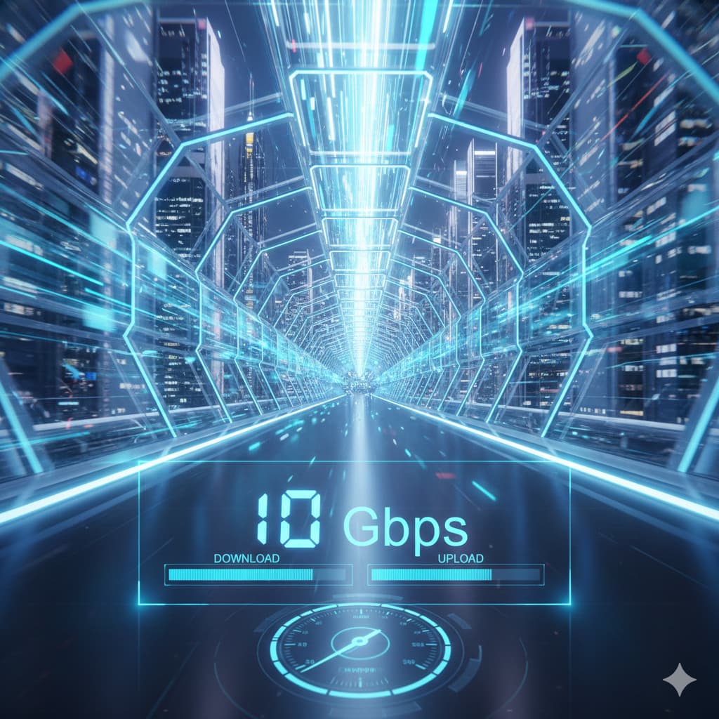 10Gbps（10000Mbps）の速度