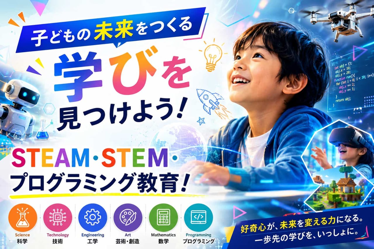 子どもの未来をつくる学びを見つけよう!STEAM・STEM・プログラミング教育!